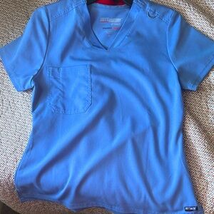 Grey's Anatomy Light Blue V-Neck Scrub Top